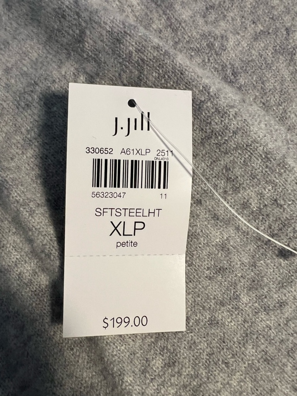 JJill Featherweight Cashmere Sweater - Grey - Petite XL - Picture 4 of 5